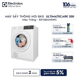 Máy sấy Thông hơi 8kg UltimateCare 300 - Trắng